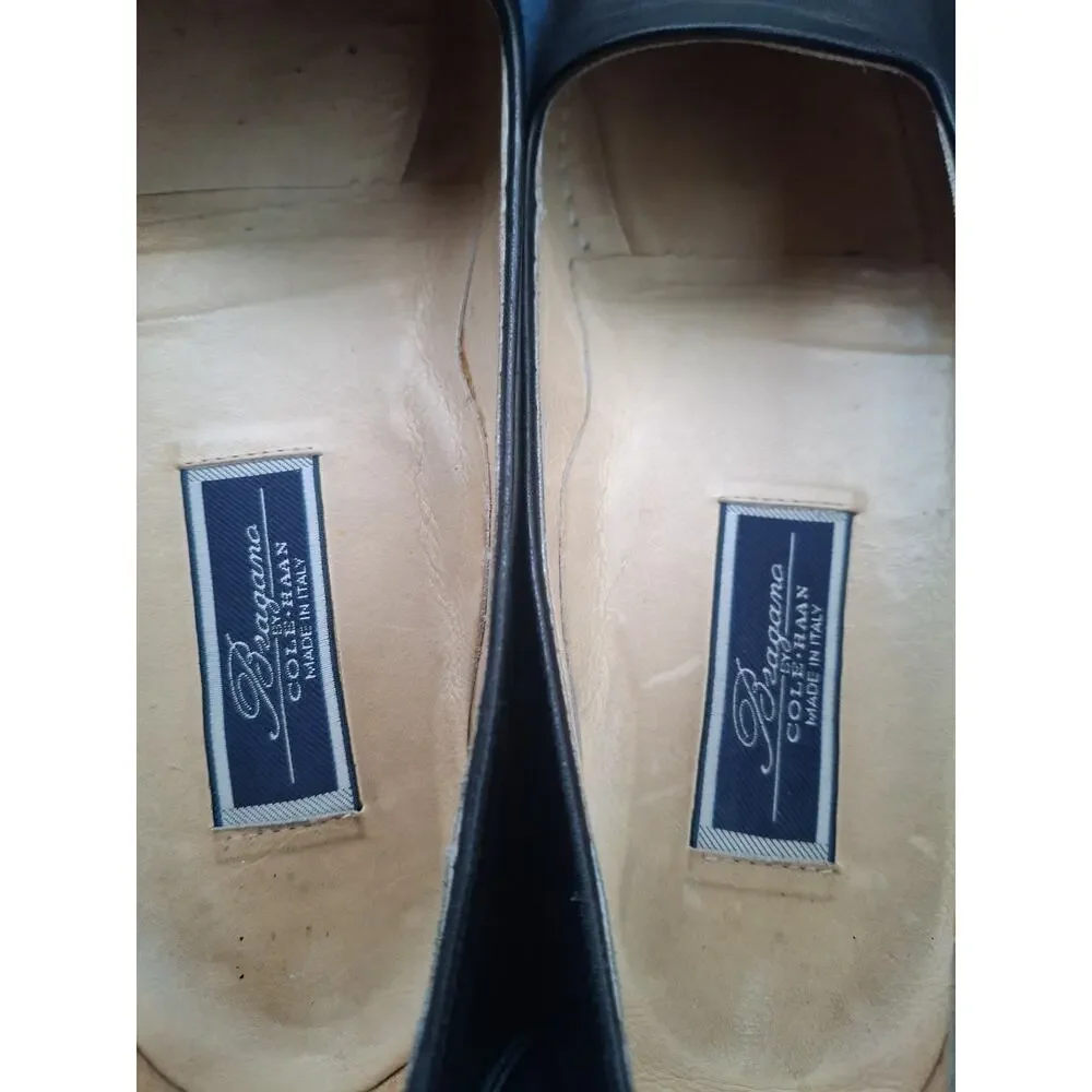 Bragano Cole Haan Men’s Black Tuxedo Shoes Slippers Loafers Size 10 1/2